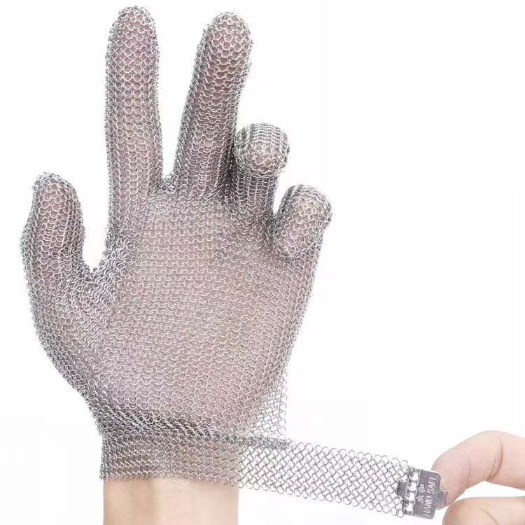 SR101-Anti-cutting stainless steel ring Mesh gloves